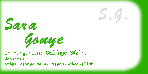 sara gonye business card