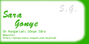 sara gonye business card